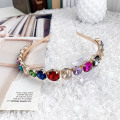 Wholesale Fashion Bling Rhinestone Glass Stone Metal Hair Jewelry Headband for Girl 2020